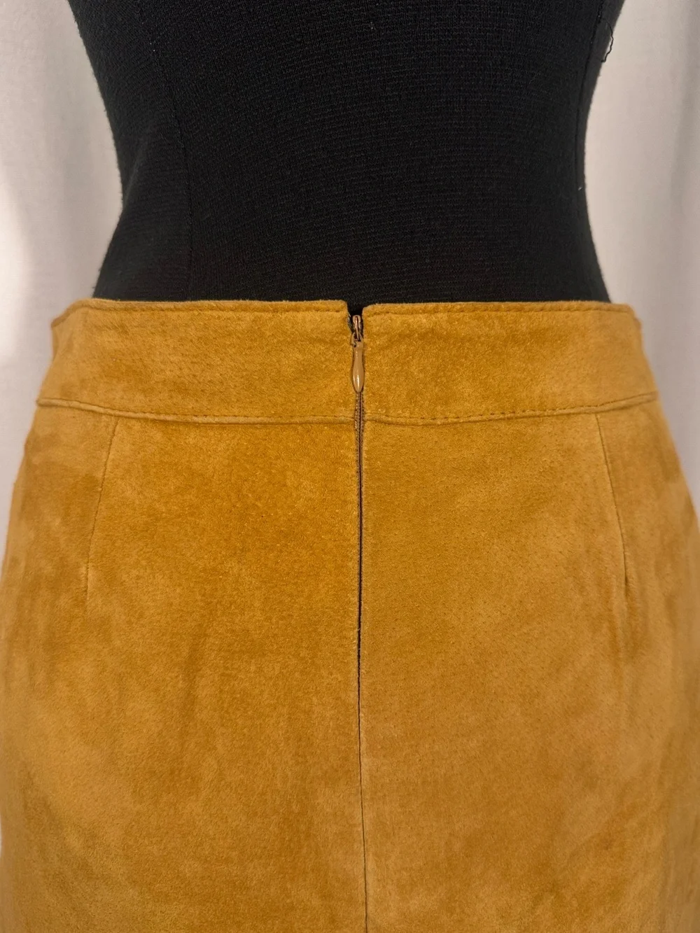 I Love H81 Camel Suede Leather Mini Skirt